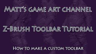 Zbrush tutorial - How to create a custom toolbar