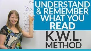 Read Understand and Remember Improve your reading skills with the KWL Method