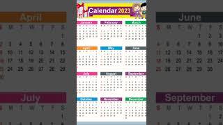 Calendar 2023  New year 2023  new year date #newyearcalendar2023