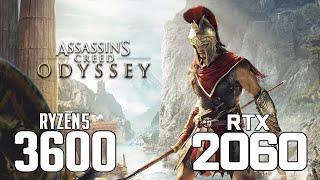 Assassins Creed Odyssey on Ryzen 5 3600 + RTX 2060 1080p 1440p benchmarks