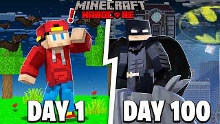 I Survived 100 Days in Minecraft Gotham City as BATMAN...