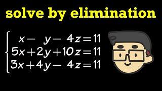 Solving a 3 by 3 System of Equations the most organized way