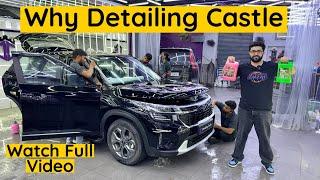 Black Kia Seltos Getting Paint Protection Film  Best Detailing Store In Delhi  Detailing Castle