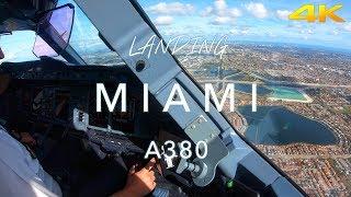 MIAMI  A380 LANDING 4K