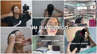 UM DIA COMIGO hidratação arrumando o quarto comprando tenis academia