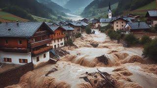 Urgently. Flooding in Italy and Switzerland. Aosta and Zermatt flooded