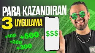 PARA KAZANDIRAN 3 MOBİL UYGULAMA 2024 Telefondan Para Kazanma Yolları