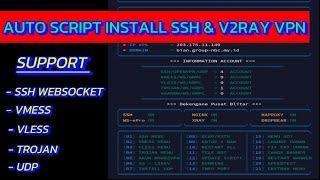 CARA INSTALL SSH DI VPS   INSTALL SCRIPT VPN FOR VPS  SSH Websocket  VMESS  VLESS  TROJAN