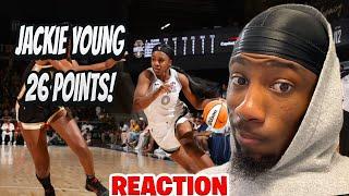 JACKIE YOUNG IS TUFF dMillionaire REACTION to Las Vegas Aces vs. Washington Mystics GAME HIGHLIGHTS