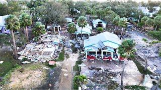 Hurricane Helene Historic Storm Surge Devastates Cedar Key Florida