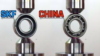 HYDRAULIC PRESS VS BALL BEARINGS Which will EXPLODE first?