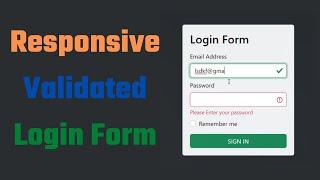 Responsive Login Form  Validated Login Form  Bootstrap 5  React JS