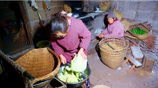 Primitive Chinese Life in the FORGOTTEN village traditional dumplings in stone house