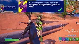 How to EASILY Hit enemy players with a pickaxe in Fortnite locations Quest
