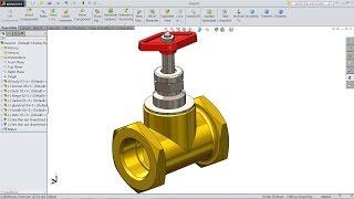 SolidWorks Tutorial  Design And Assembly Of Valve in SolidWorks  SolidWorks