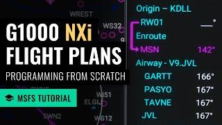 MSFS G1000 NXi - Programming Flight Plans from Scratch - Microsoft Flight Simulator