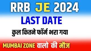 RRB JE Form Fill Up last Date Today  RRB JE Total Form Fill Up 2024  RRB JE vacancy 2024