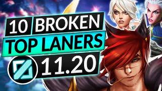 10 BEST TOP LANE Champions to MAIN and RANK UP in 11.20 - Tips for Season 11 - LoL Guide