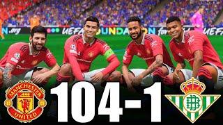 FIFA 23  RONALDO MESSI MBAPPE NEYMAR STARS  MANCHESTER UNITED 104-1 REAL BETIS  UCL FINAL