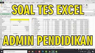 SOAL TES EXCEL UNTUK ADMINISTRASI TENAGA PENDIDIKAN