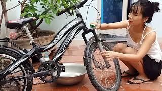 single mom daily life vlog bike wash