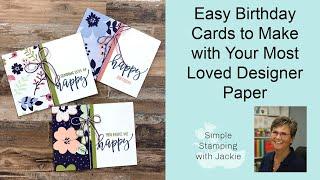 Easy Birthday Cards to Make with Your Most Loved Designer Paper