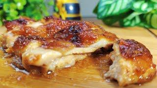 Juicy bake chicken recipe  Easy and delicious oven baked chicken thighs  Simple hearty dinner