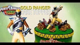 Power Rangers Dino Charge Gold Ranger Cake Topper how to make fondant figure