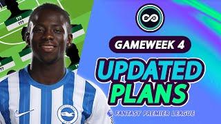 FPL GW4 UPDATED TRANSFER PLANS  MY WILDCARD STRATEGY🃏