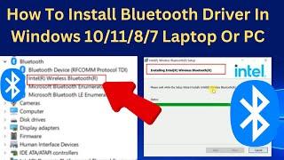 How To Install Bluetooth Driver In Windows 101187 Laptop Or PC