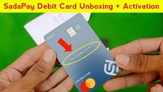 SadaPay Debit Card Unboxing  How to activate SadaPay Master Debit card  SadaPay Founder Club 2022