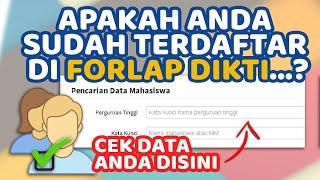 Cara Cek Data di FORLAP DIKTI  Pangkalan Data DIKTI