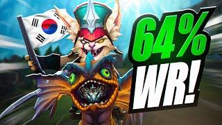 The CHALLENGER KOREAN KLED with 64% WINRATE