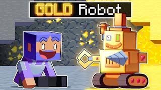 Playing Minecraft As A HELPFUL GOLD Robot