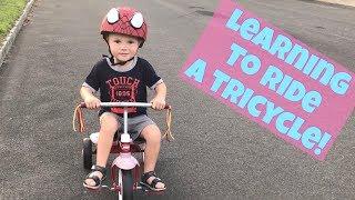 BEST TODDLER CHANNEL TODDLER LEARNS TO RIDE A TRICYCLE Radio Flyer Ready-To-Ride Bike