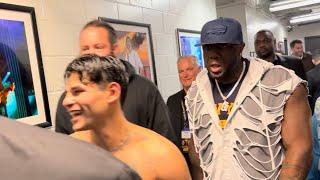 RYAN GARCIA SECONDS AFTER BEATING DEVIN HANEY - HAPPY & HYPED GOING CRAZY IN THE LOCKER ROOM