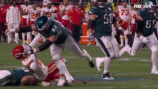 Jason Kelce Hit Sticks His Defender  Super Bowl LVII