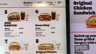 Inflation in America is out of control and these Burger King prices seem very expensive to me