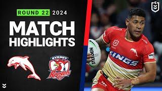 NRL 2024  Dolphins v Roosters  Match Highlights