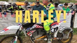 HARLEY HILL CLIMBER and 60 YEAR OLD RIDER