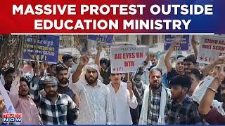 NEET Row SFI Stages Protest Outside Education Ministry Opposition Guns For Paper Leak Sarkar