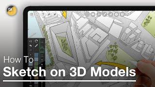 How to Sketch on 3D Models - Morpholio Trace Beginner Tutorial for iPad Pro Drawing & Design