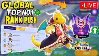 Global Top No.1 Rank Push lets do it Live Day 12 Pokemon unite