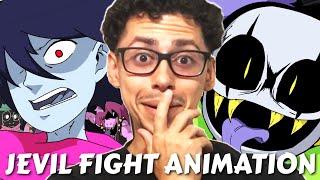 JEVIL FIGHT ANIMATED  THE WORLD REVOLVING Jevil fight Deltarune animation REACTION