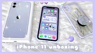 2021 Unboxing Purple iPhone 11   Setup + Accessories 