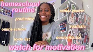 PRODUCTIVE and *REALISTIC* HOMESCHOOL Day in My Life 2023  my homeschool routine for senior year