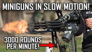 M134 Miniguns vs High-Speed Camera - Ballistic High-Speed