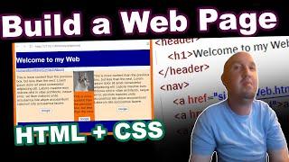 How to Build a Web Page using HTML and Some CSS  Tutorial for Beginners