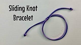 Sliding knot bracelet - Double Strand adjustable bracelet