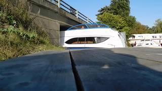 Cruiser gets stuck under Ludham Bridge